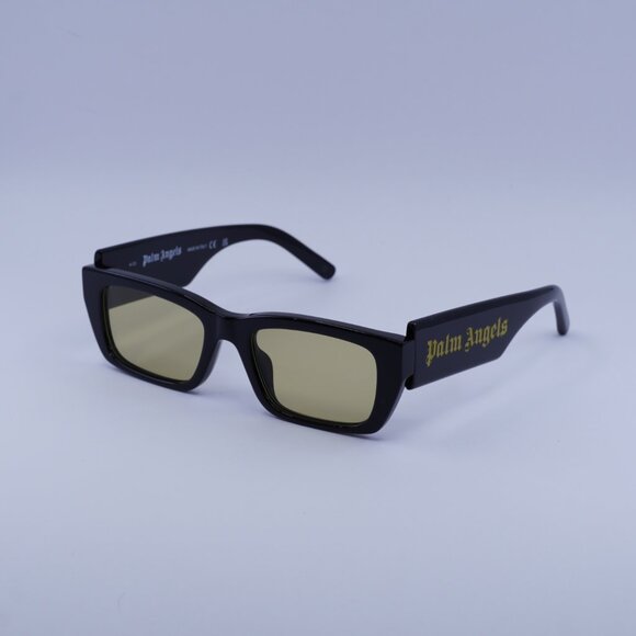 Palm Angels PERI002 PALM 1018 Sunglasses Black Rectangle Frame, Yellow Lenses - Picture 5 of 10